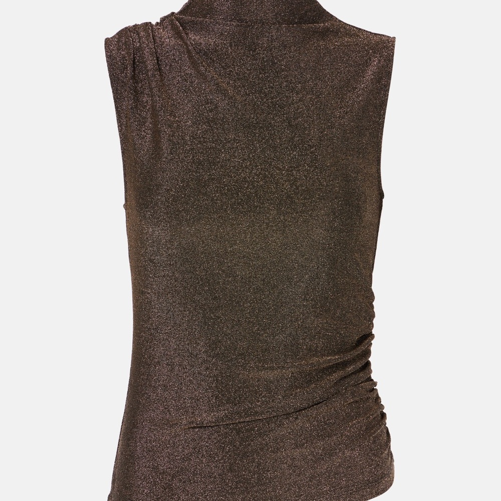 Veronica Beard Metallic Brown Tank Top